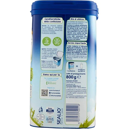 Follow-on milk formula 2, +6 months, 800 g, Humana