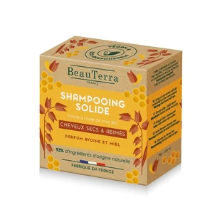 Beauterra Solid Havermout & Honing Solid Shampoo (Droog Haar) , 75 gr