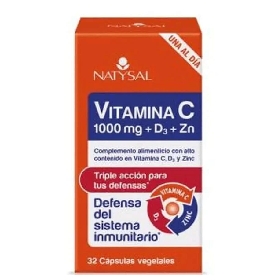 Natysal Vitamine C 1000Mg + D3 + Zink 32Cap