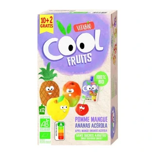 Vitabio Cool Fruits Appel, Mango & Ananas 90 Gr, 12 stuks
