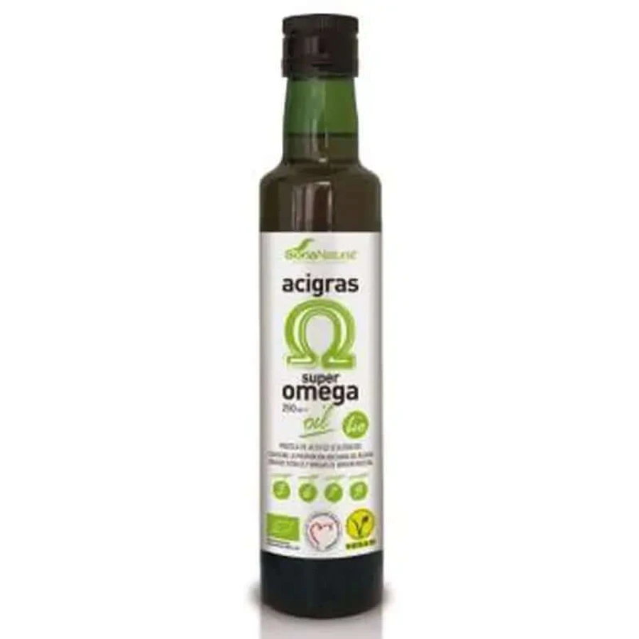 Soria Natural Acigras Super Omega 3-6-7-9 Öl 250Ml Bio Vegan