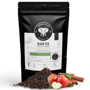 Edward Fields Thee Biologische Bulk Zwarte Thee Met Appel En Kaneel 50 Kopjes , 100 gram