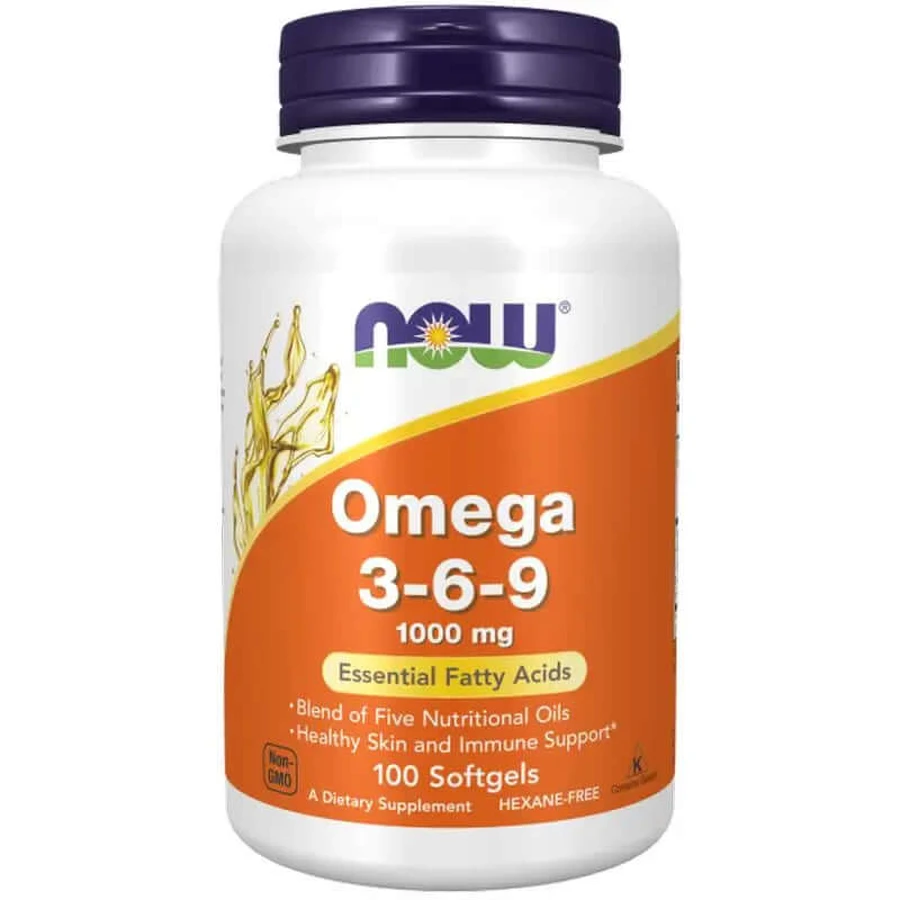 Now Omega 3-6-9 di origine vegetale 1000 Mg , 100 perle