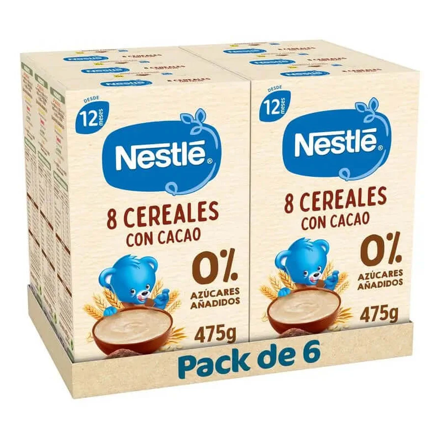 Nestlé 6 Pack 6 porridges 8 Cereals With Cocoa , 475g
