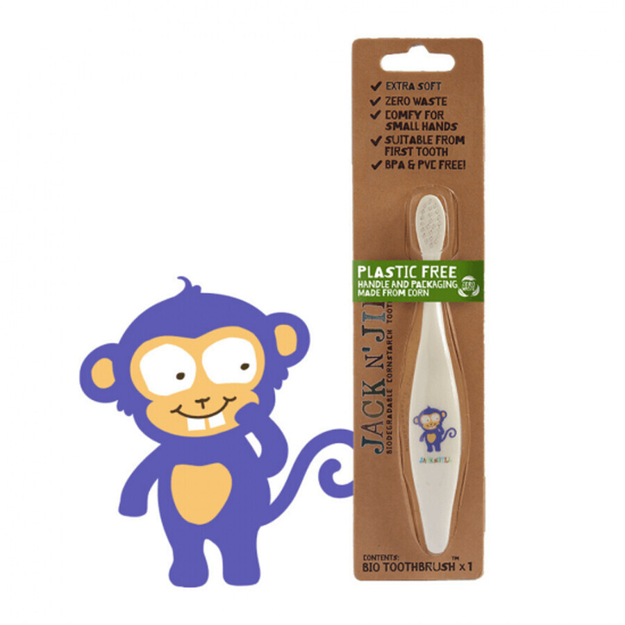 Eco toothbrush for babies and children Monkey, Jack N Jill