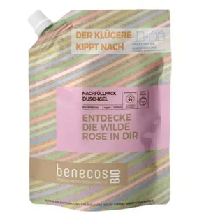 Benecos Gel da bagno rosa M.Refill 1Lt. Bio Vegan