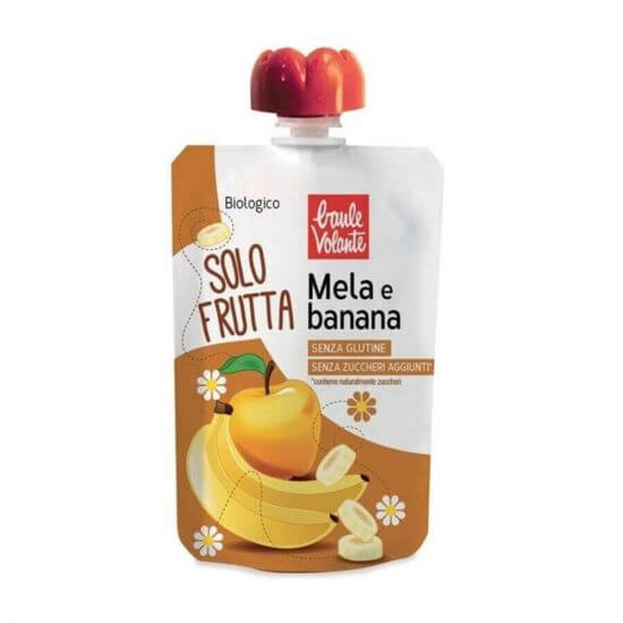 Organic apple and banana puree gluten free, 100 g, Baule Volante