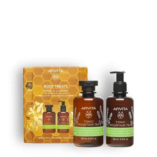 Apivita Box - Tonic Mountain Tea Gel + Body Milk 200Ml, 2 stuks