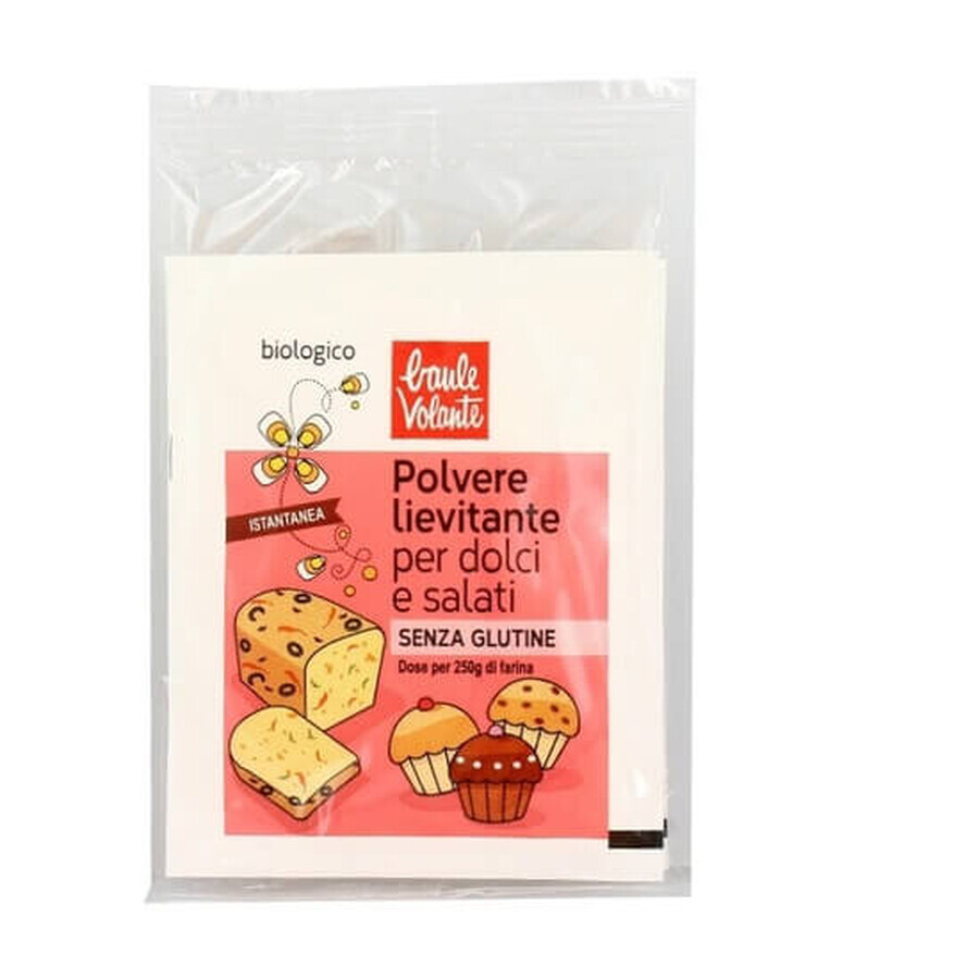 Biologisch glutenvrij bakpoeder, 2 zakjes x 9 g, Baule Volante