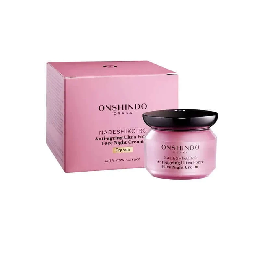 Onshindo Osaka Nadeshikoiro Cremă de noapte anti-îmbătrânire pentru piele uscată, 50 ml