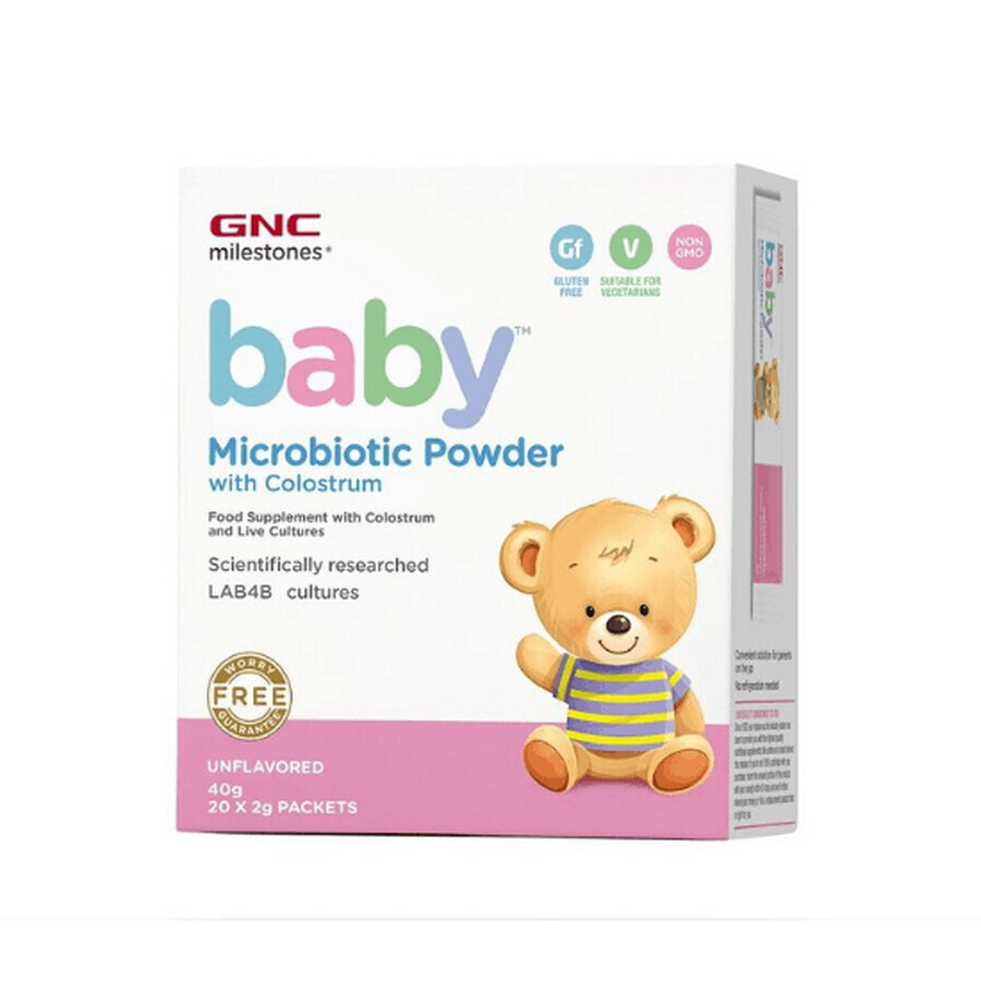 Pulbere cu Colostru fara arome, Baby, 20 plicuri, GNC Milestones