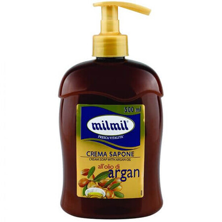 Jabón en crema con aceite de argán, 500 ml, Milmil