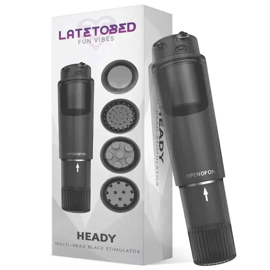 Stimolatore Latetobed Heady con 4 testine nere