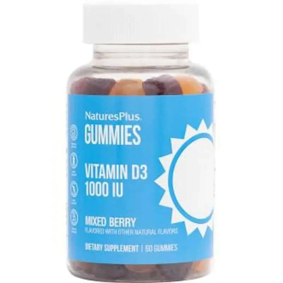 Natures Plus Gummies Vitamine D3, 60 Gummies