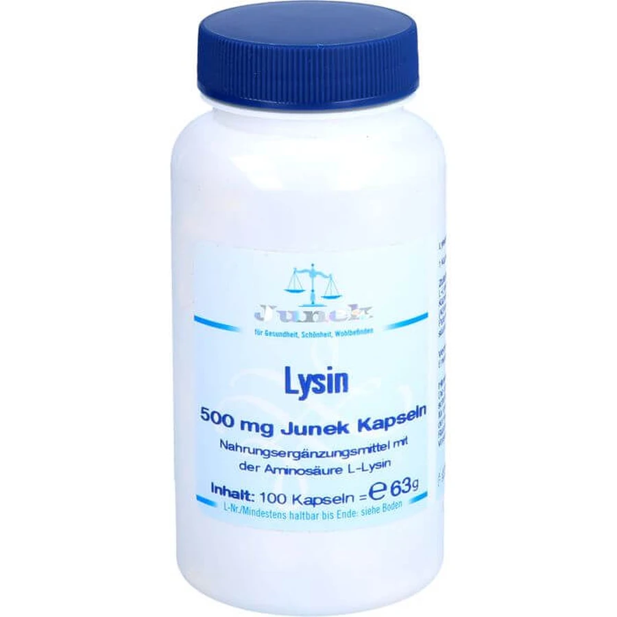 LYSIN 500 mg Junek Capsule 100 Capsule