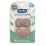 Set of 2 eco design soothers blue/pink, +18 months, Dodie