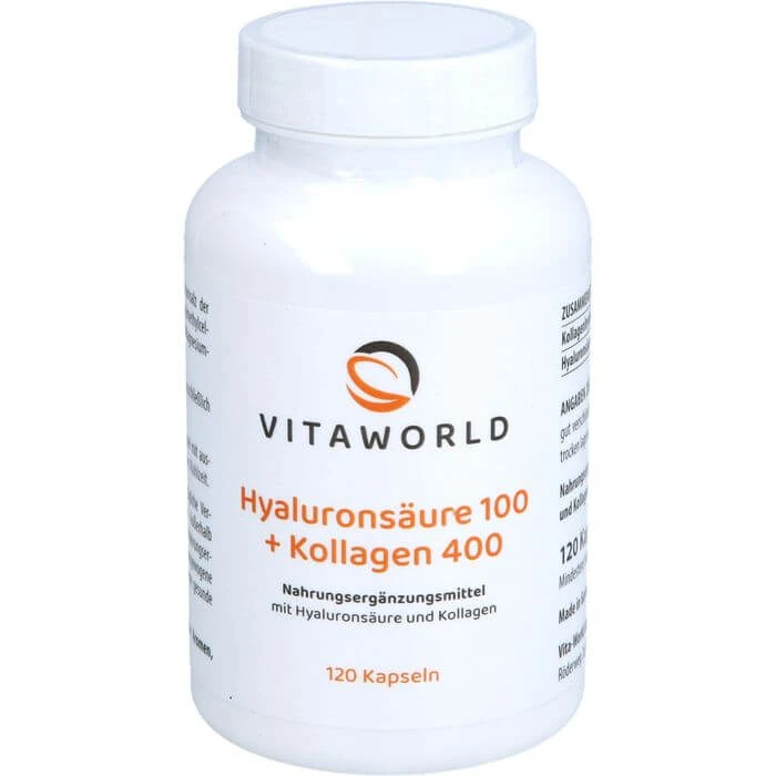 HYALURONIC ACID 100+Collageen 400 Capsules 120 Capsules