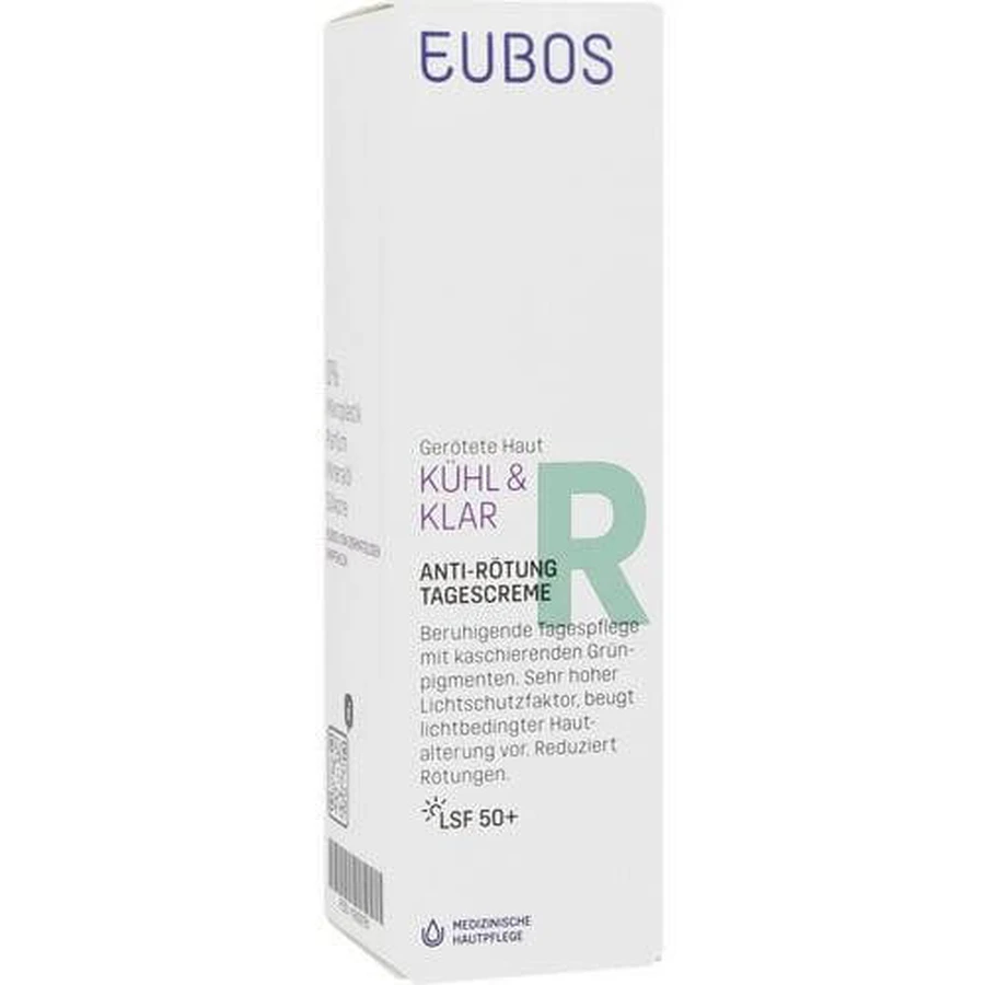 EUBOS COOL & CLEAR Crema de día antirojeces FPS 50+ 40 ml
