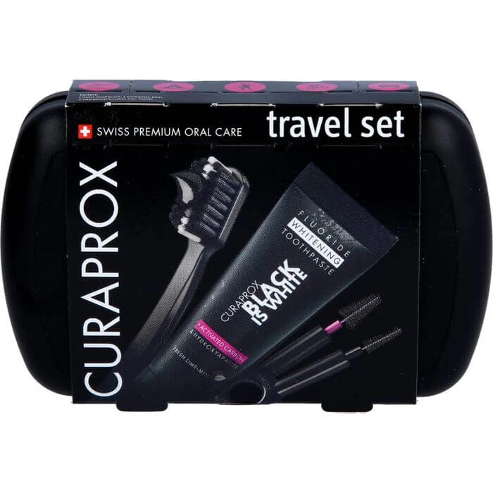 CURAPROX zwart is wit reisset tandenborstel 1 P