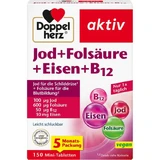 DOPPELHERZ Jod+Folsäure+Eisen+B12 Tabletten 150 St.