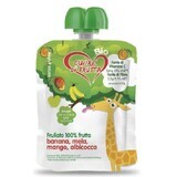 Organic fruit smoothie for children Girafa, 90 g, Cuore di frutta