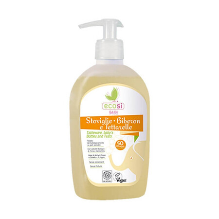 Solutie detergent pentru biberoane si vesela, 500 ml, Ecosi