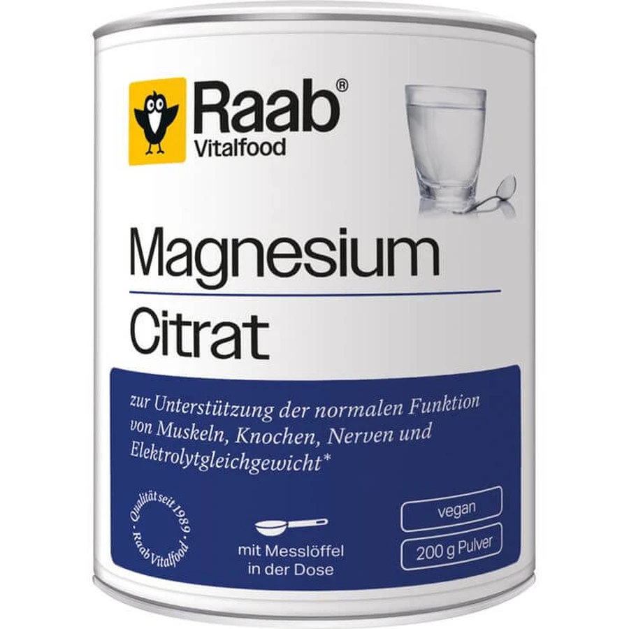RAAB Vitalfood Magnesiumcitrat Pulver 200 g