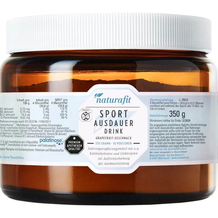 NATURAFIT Sport Duurzaamheid Drink Poeder 350 g