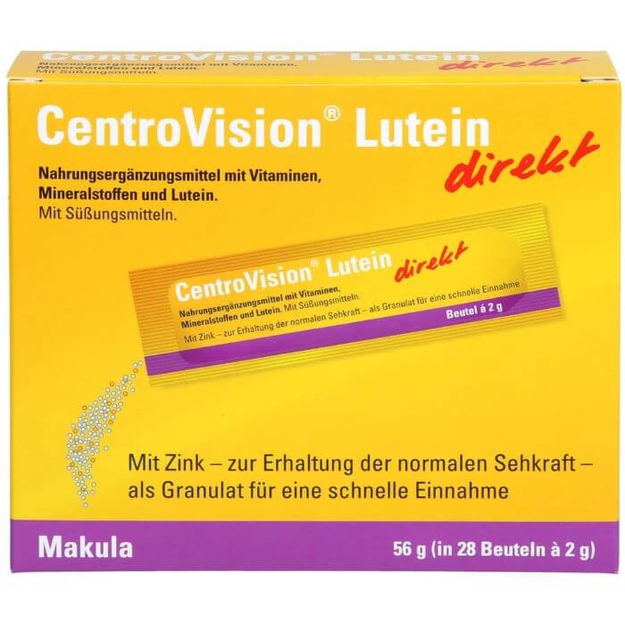 CENTROVISION Luteína directa gránulos 28 unid.