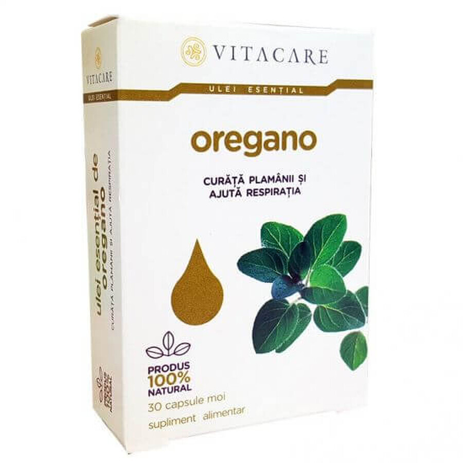 Aceite esencial de orégano, 30 cápsulas, Vitacare