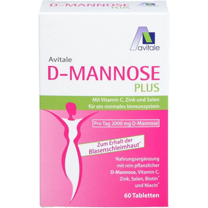 D-MANNOSE PLUS 2000 mg tabletten met vitaminen en mineralen 60 stuks.