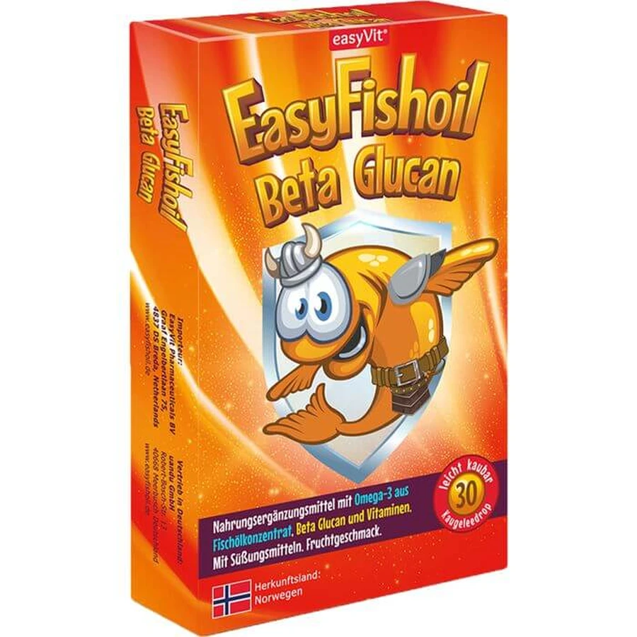 EASYFISHOIL Beta Glucan Kauwtabletten 30 stuks.