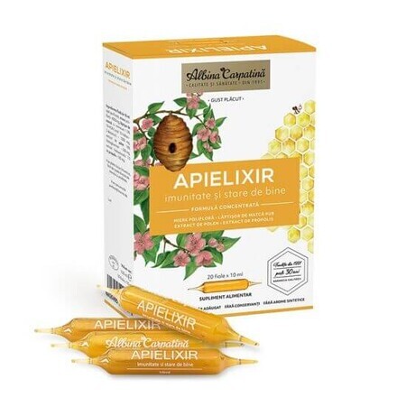 Apielixir immuniteit en welzijn, 20 ampullen x 10 ml, Albina Carpatina