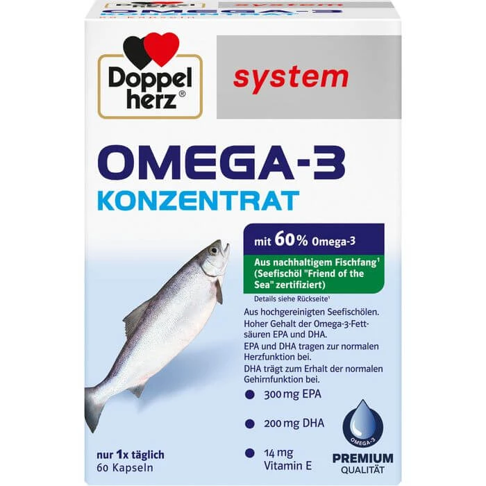 DOPPELHERZ Omega-3 Concentraat systeemcapsules 60 Capsules
