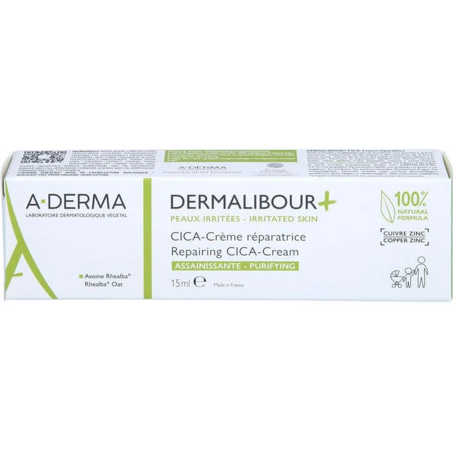 A-DERMA DERMALIBOUR+ CICA herstellende crème 15 ml
