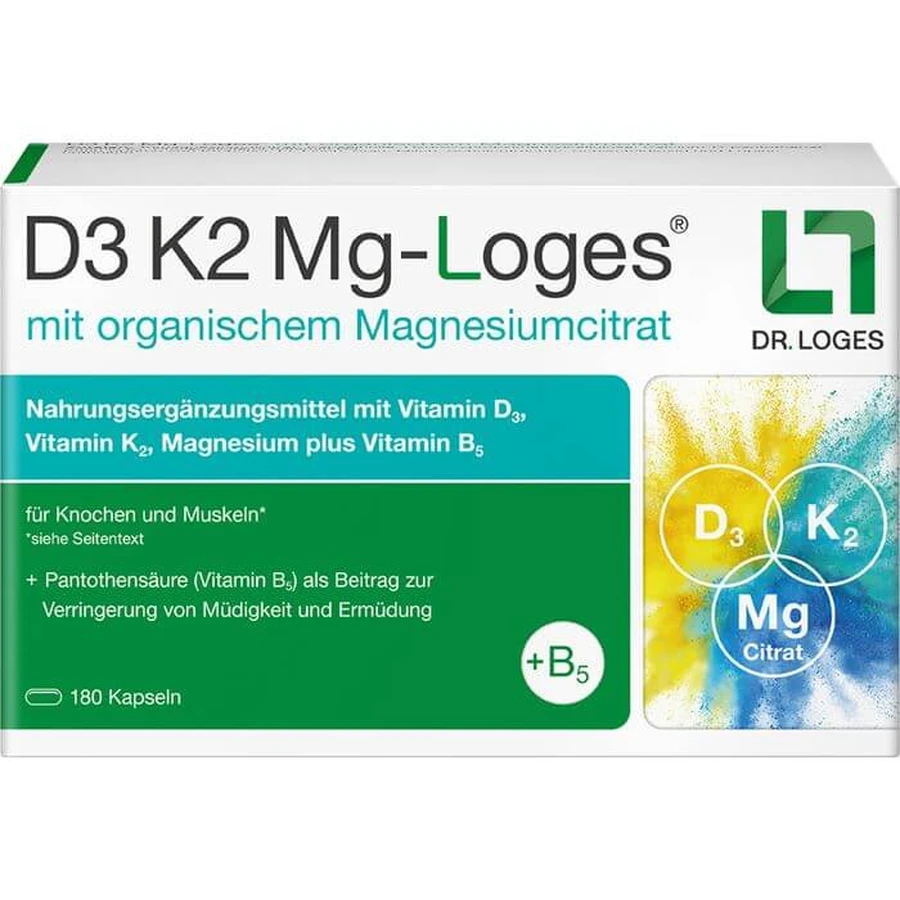 D3 K2 Mg-Loges Kapseln 180 St.