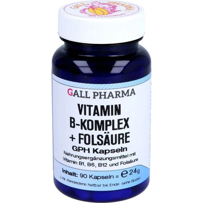 VITAMINE B KOMPLEX+foliumzuur GPH Capsules 90 Capsules
