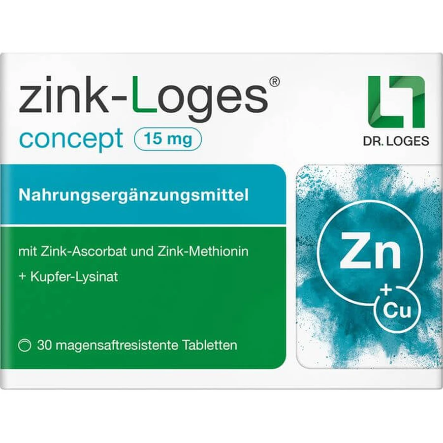 ZINK-LOGES concept 15 mg comprimate cu înveliș enteric 30 buc.