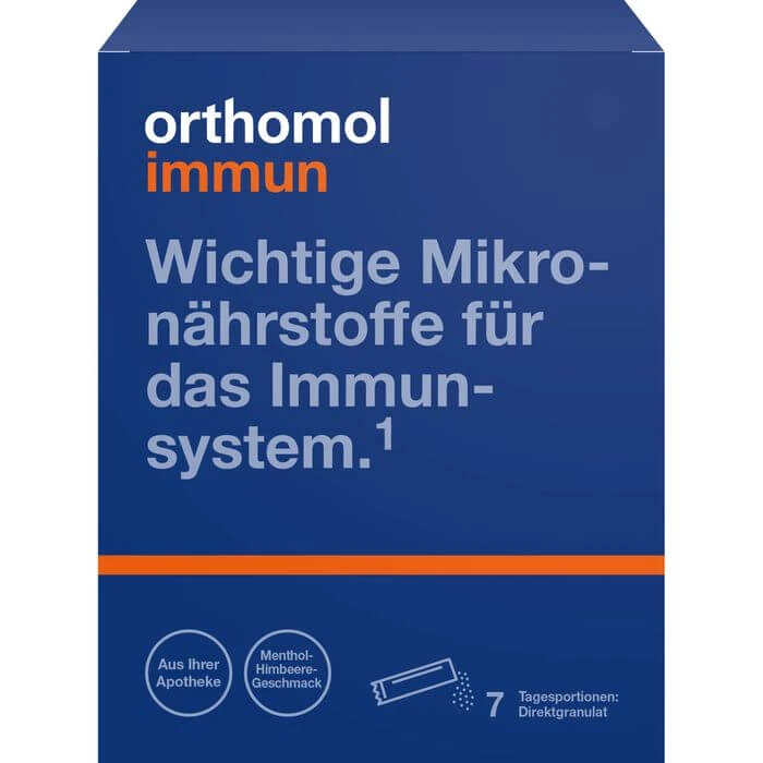 ORTHOMOL Immuun direct granulaat framboos/menthol 7 st.