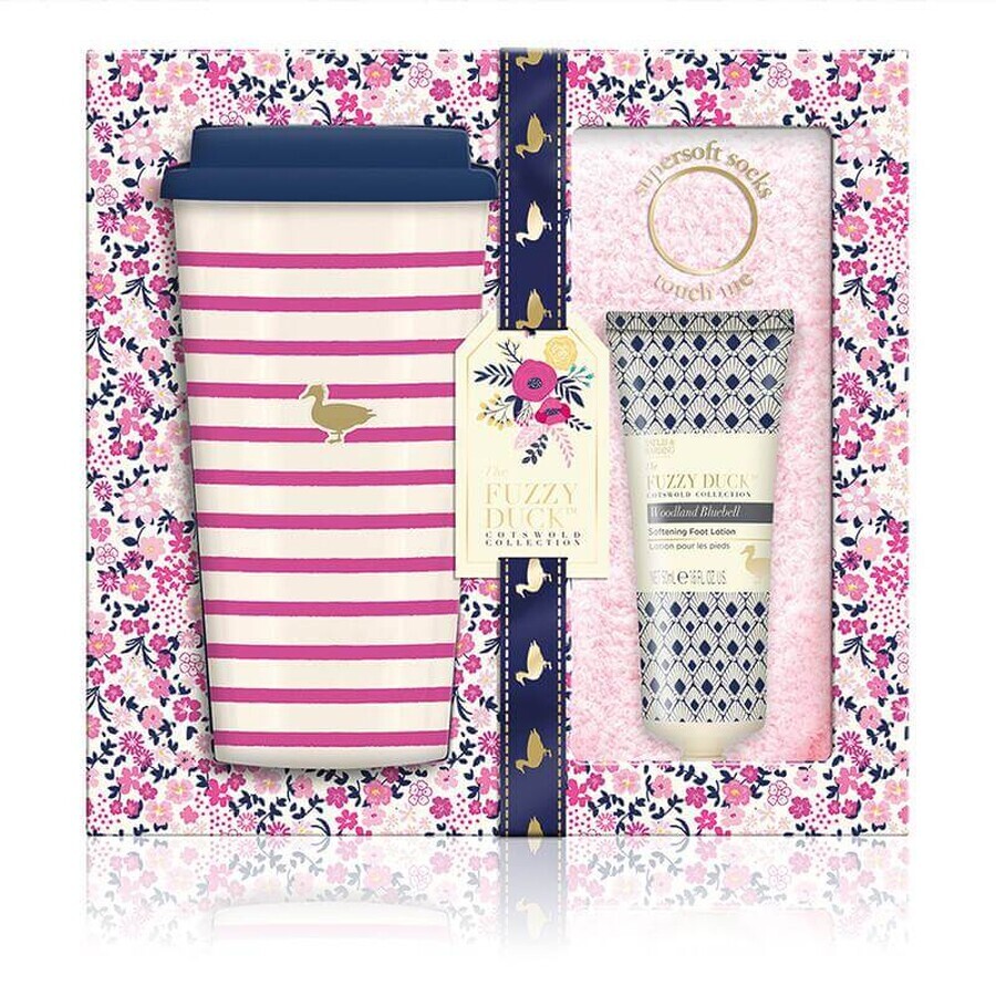 Set 3 pieces FDCF18CUP - Travel Mug/ Foot Lotion 50ml/ Fluffy Socks, BAYLIS &amp; HARDING