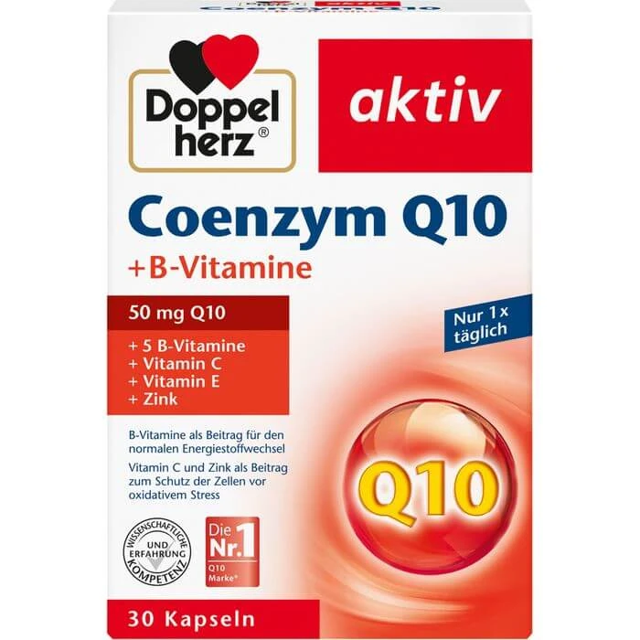 DOPPELHERZ Co-enzym Q10+B Vitaminen Capsules 30 Capsules