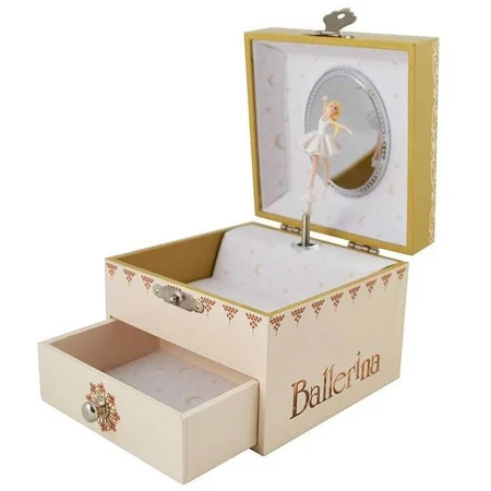 Cutie muzicala cub cu sertar "Ballerina"