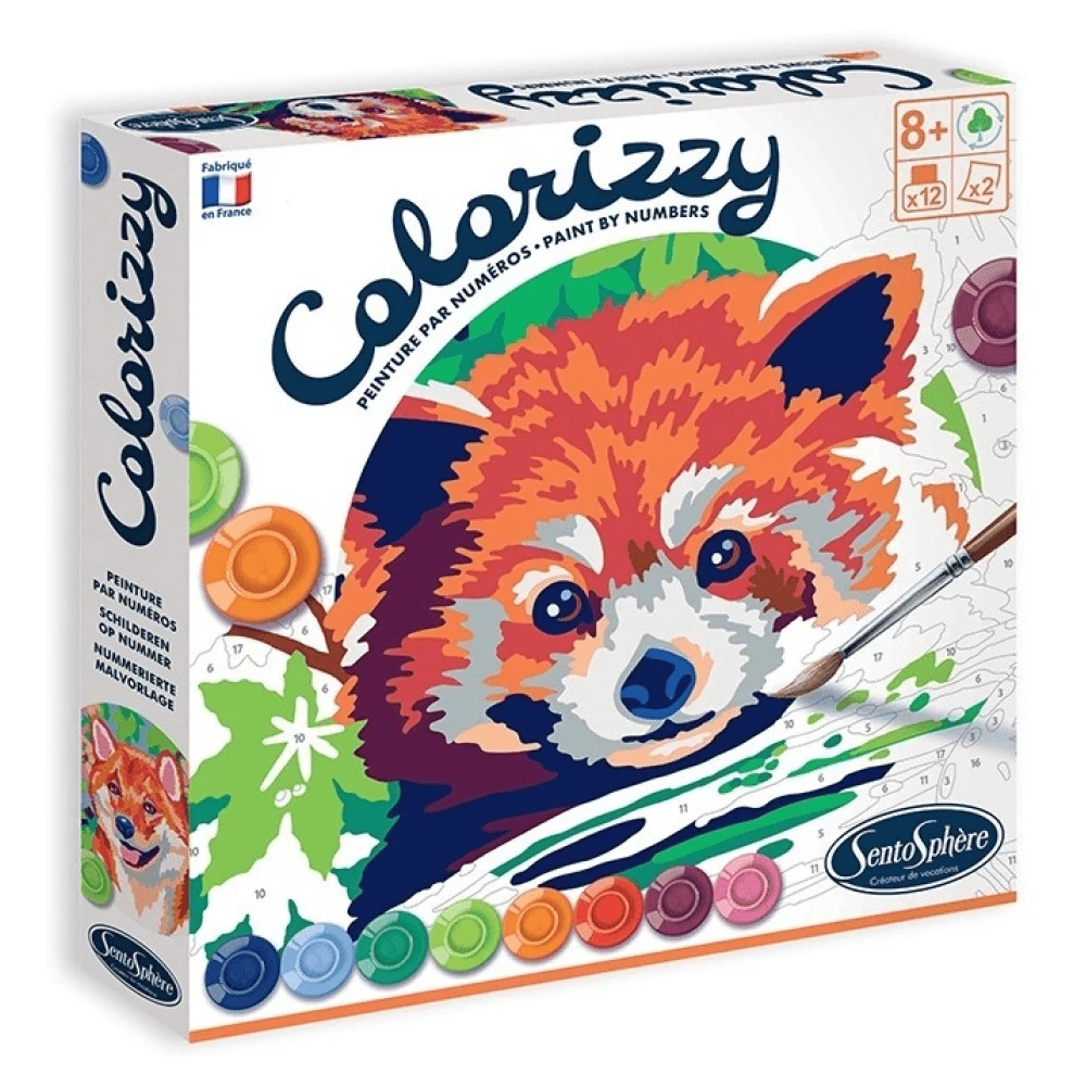 Kleurrijk schilderen op nummer Rode Panda&Shiba Panda