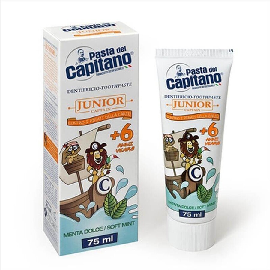 Del Capitano Tandpasta junior 6+ met muntsmaak 0354 x 75 ml