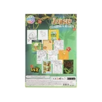 Coloring Book with Activities, Jungle, A4, 64 pages
