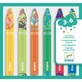 Multicolored wax crayons