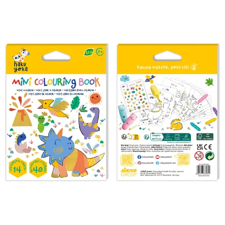 Minilibro para colorear Hakuyoka - Dinosaurios