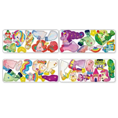 Magnetische puzzel in metalen doos, matching en bijpassend spel - Eenhoorns