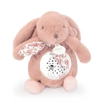 Musikkerze mit Projektion, flauschiges Häschen, 19 cm, rosa