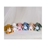 Musikkerze mit Projektion, flauschiges Häschen, 19 cm, rosa